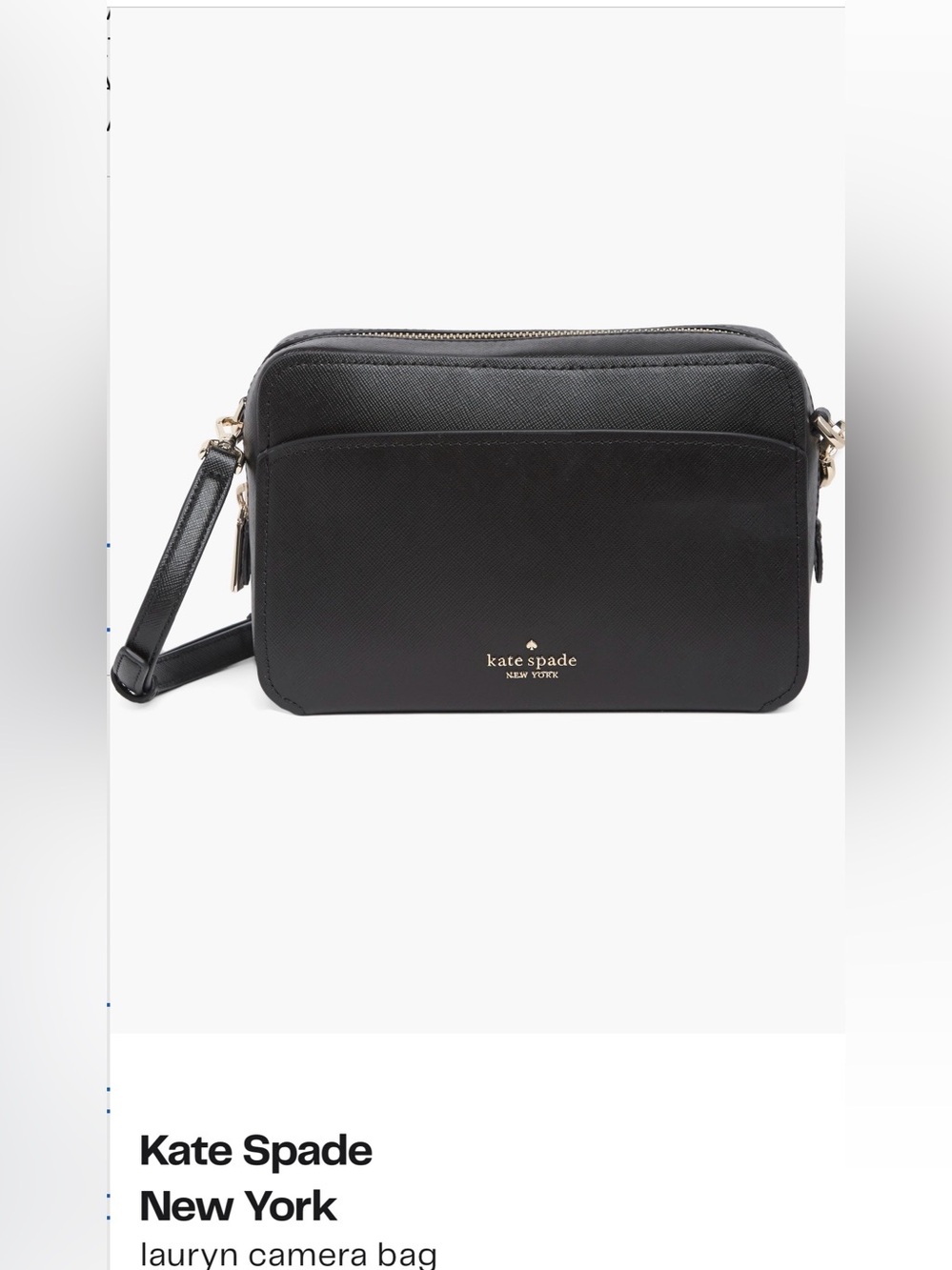 kate spade new york black camera bag